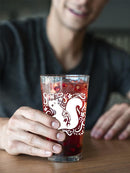 Squirrel Art Pint Glass -SmartPrintsInk Designs