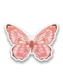 A Pink Butterfly Sticker -SmartPrintsInk Designs