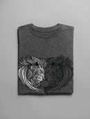 Staring Lions T-shirt -SmartPrintsInk Designs