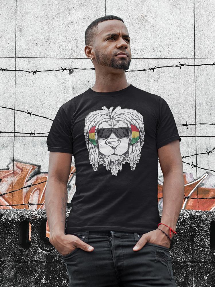 Dreads Lion With Headphones T-shirt -SmartPrintsInk Designs