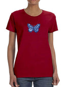 Blue Butterfly. T-shirt -SmartPrintsInk Designs