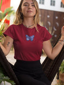 Blue Butterfly. T-shirt -SmartPrintsInk Designs