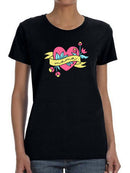 Mama Heart Ribbon Shaped T-shirt -SmartPrintsInk Designs