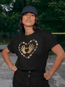 Palm Heart T-shirt -SmartPrintsInk Designs