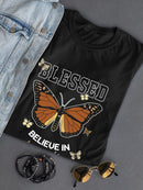 Blessed Butterfly T-shirt -SmartPrintsInk Designs