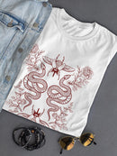 Insects And Flowers T-shirt -SmartPrintsInk Designs