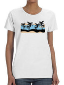 Dark Beach Shaped T-shirt -SmartPrintsInk Designs