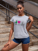 Peace Love And Nursing Shaped T-shirt -SmartPrintsInk Designs