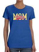 Mom Softball Shaped T-shirt -SmartPrintsInk Designs