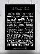 The Family Rules Wall Art -SmartPrintsInk Designs