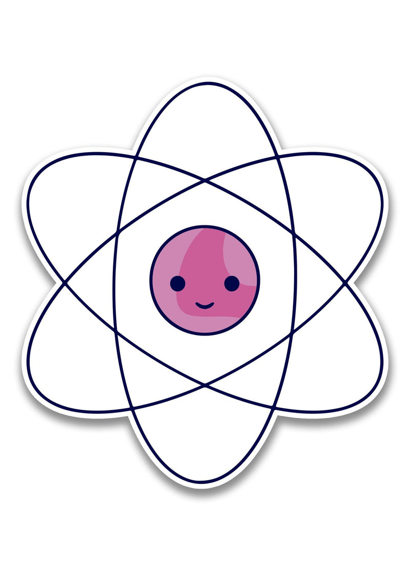 Happy Molecule Sticker -SmartPrintsInk Designs