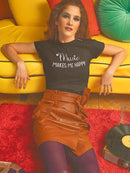 Music Makes Me Happy Shaped T-shirt -SmartPrintsInk Designs