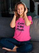 Love Is The Music Shaped T-shirt -SmartPrintsInk Designs