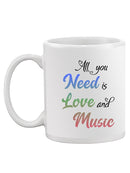 Love And Music Mug -SmartPrintsInk Designs