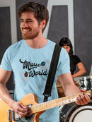 Music On, World Off T-shirt -SmartPrintsInk Designs