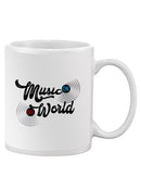 Music On, World Off Mug -SmartPrintsInk Designs