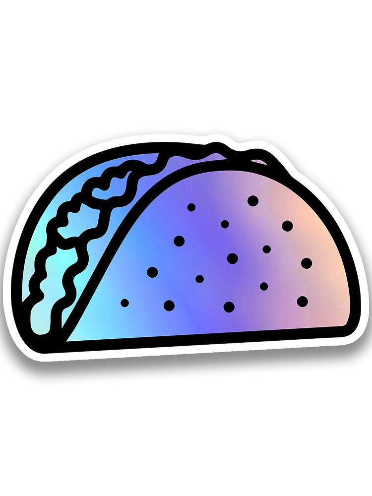 Neon Taco Sticker -SmartPrintsInk Designs