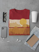 Mountiains Panels And Sun T-shirt -SmartPrintsInk Designs