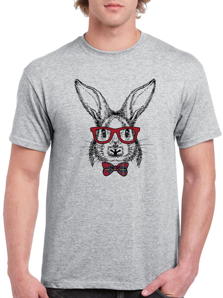 Bunny With Glasses T-shirt -SmartPrintsInk Designs