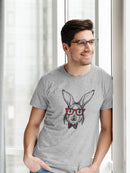 Bunny With Glasses T-shirt -SmartPrintsInk Designs