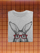 Bunny With Glasses T-shirt -SmartPrintsInk Designs