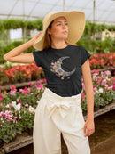 Flower Moon. Shaped T-shirt -SmartPrintsInk Designs