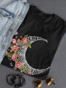 Flower Moon. Shaped T-shirt -SmartPrintsInk Designs