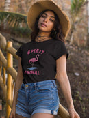 Spirit Animal Flamingo Shaped T-shirt -SmartPrintsInk Designs