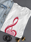Love Music Note Shaped T-shirt -SmartPrintsInk Designs