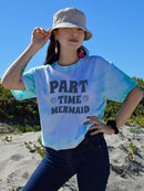 Part Time Mermaid Tie Dye Tee -SmartPrintsInk Designs