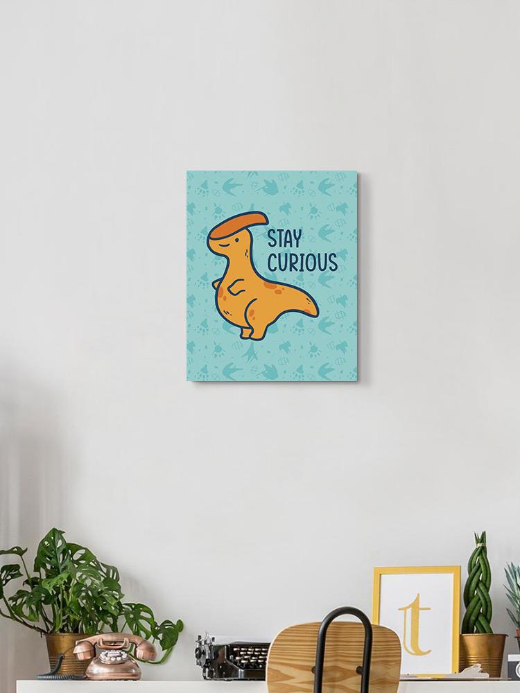 Stay Curious Dinosaur Wall Art -SmartPrintsInk Designs