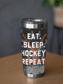 Eat. Sleep. Hockey. Repeat. Tumbler -SmartPrintsInk Designs