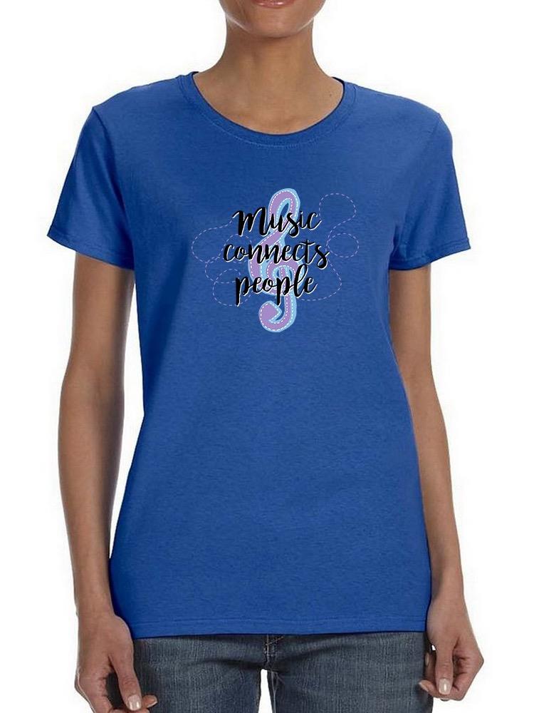 Music Connects People Quote Shaped T-shirt -SmartPrintsInk Designs