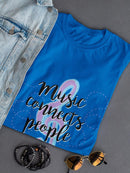 Music Connects People Quote Shaped T-shirt -SmartPrintsInk Designs