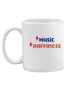 More Music Happiness Quote Mug -SmartPrintsInk Designs