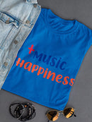 More Music Happiness Quote Shaped T-shirt -SmartPrintsInk Designs