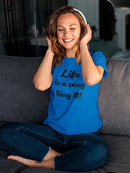 Life Is A Song Sing It Quote Shaped T-shirt -SmartPrintsInk Designs