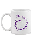 Music Gets Me Spiral Quote Mug -SmartPrintsInk Designs