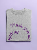 Music Gets Me Spiral Quote Shaped T-shirt -SmartPrintsInk Designs