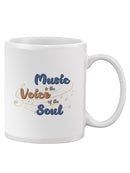 Music Voice Of Soul Text Mug -SmartPrintsInk Designs