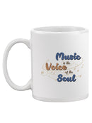Music Voice Of Soul Text Mug -SmartPrintsInk Designs