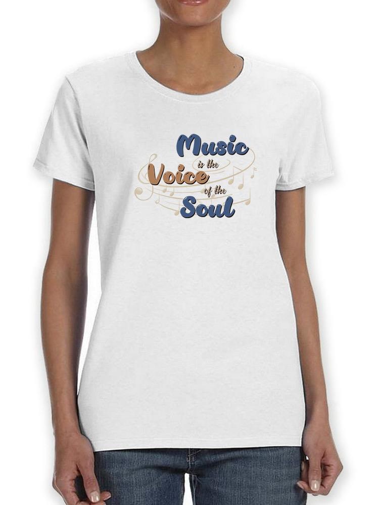 Music Voice Of Soul Text Shaped T-shirt -SmartPrintsInk Designs