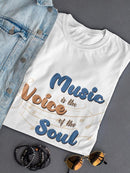 Music Voice Of Soul Text Shaped T-shirt -SmartPrintsInk Designs
