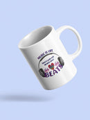 Music Heart Beats Quote Mug -SmartPrintsInk Designs