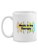 Music Is Therapy Quote Mug -SmartPrintsInk Designs
