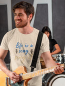 Life Is A Song Quote Text T-shirt -SmartPrintsInk Designs