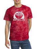 Ramen Life Faded Bowl Art Tie Dye Tee -SmartPrintsInk Designs