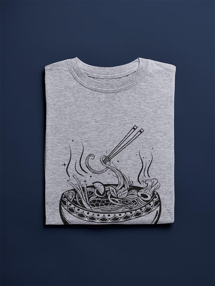 Ramen Japanese Style Lineart T-shirt -SmartPrintsInk Designs