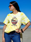 Send Noodles Not Nudes Art Tie Dye Tee -SmartPrintsInk Designs