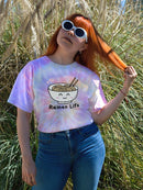 Ramen Life Cute Bowl Art Tie Dye Tee -SmartPrintsInk Designs